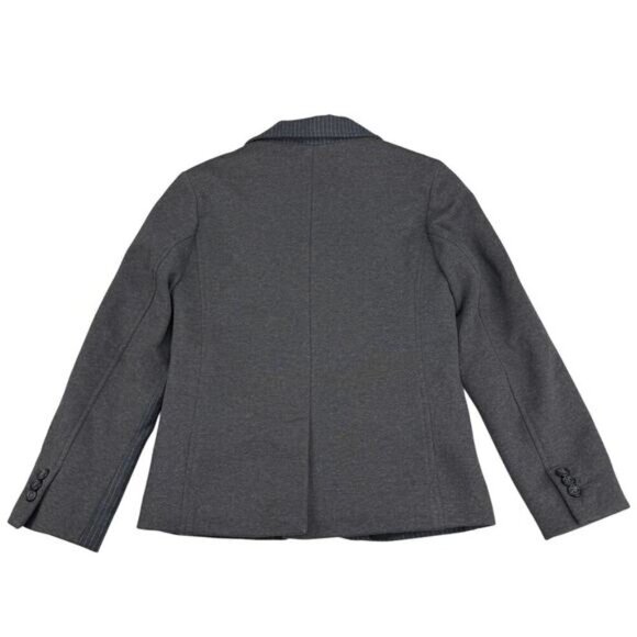DOLCE & GABBANA Junior Cotton 2 Button Pinstripe Blazer Sz 7/8 Grey - Picture 7 of 9